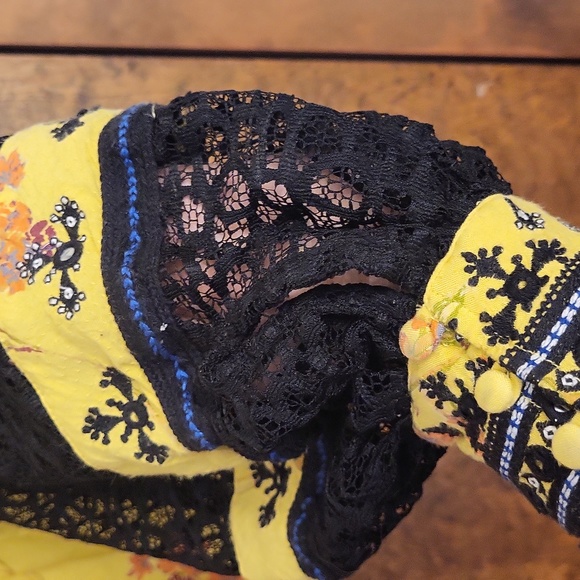 Free People Boho embroidered lace top S - Picture 3 of 12